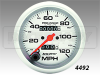 Autometer 3-3/8" Ultra-Lite In Dash Mechanical Speedometer