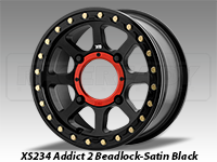 KMC XS234 Addict 2 Beadlock Wheel Satin Black